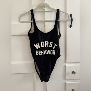 Black One Piece Swimsuit